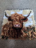 Spring highland cow cushion cover